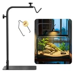 Reptile Heat Lamp Stand Adjustable 18"-32": Light Holder Fixture With Heavy B.... Fixed Price $32.79.