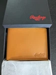 Rawlings Men's Baseball Leather Heart Of Hide Slim Bifold Wallet New. Fixed Price $26.95.