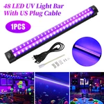 Uv Black Light Bar Fixtures Ultraviolet Lamp Strip Us Plug Dj Party Club 48LED. Fixed Price $13.81.