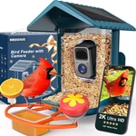 Bird Feeder With Camera Solar Powered, 2K Live Auto Capture Videos Pictures Smar. Fixed Price $129.57.