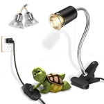 Fischuel Reptile Lamp,heating With Clamp, 3 Piece Set, Silver. Fixed Price $29.91.