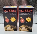 Two Fluker's Red Heat Bulbs Incandescent Reptile Lighting 60 Watt. Fixed Price $9.99.