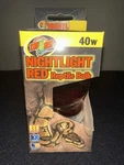 Zoo Med Nightlight Red Reptile Bulb, 40 Watts For Terrarium. Fixed Price $9.99.