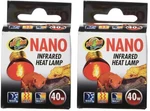 Zoo Med 2 Pack Nano Infrared Heat Lamps 40 Watt For Reptiles Birds Small Animals. Fixed Price $21.39.