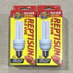 (2 Pack) Zoo Med Reptisun 10.0 Uvb Mini Compact Fluorescent 13 Watt. Fixed Price $27.99.