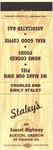 Buxton Oregon Staley's Home Cooked Foods Restaurant Vintage Matchbook Cover. Fixed Price $9.99.