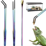 3-PACK Reptile Feeding Tongs Set With Spoon 10.6" Stainless Steel Straig. Fixed Price $17.09.