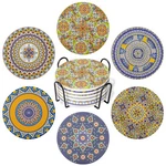Coasters For Drinks Set 6 - Bar With Cork Base And Holder Coff.... Fixed Price $27.91.