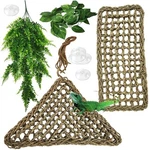 Kathson Bearded Dragon Hammock Lounger Reptiles Plants Hanging Green. Fixed Price $30.09.