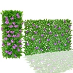 86 York Expandable Fence Privacy Screen Faux Ivy 120"L 22"W, Purple. Fixed Price $70.29.