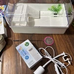 Turtle Tank Habitat Kit,complete Aquatic Tortoise Starter Enclosure Pump, Light. Fixed Price $40.00.