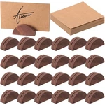 24 Pcs Wooden Table Number Stands Wedding Name Holder Semicircular Desi.... Fixed Price $24.67.