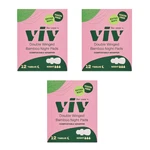 Viv For Your Double Winged Bamboo Night Pads 12 Ct Box (pack Of 3). Fixed Price $21.99.
