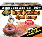 Zoo Med Repti Basking Spot Lamps 100W Unique Patented Double Reflector Beam 2PK. Fixed Price $19.98.