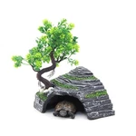 Reptile Box Shelter Terrarium Hideout Caves Turtle Ramp Basking Platform Habi.... Fixed Price $36.69.