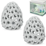 Hingtai Shrimp Dome Hide Betta Habitat Fish Tank Tunnel With 2PCS-WHITE. Fixed Price $21.68.