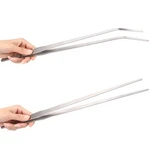 Aquarium Tweezers 15" - 2 Pcs Stainless Steel Feeding Tongs, Curved & Straight. Fixed Price $19.04.