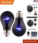 40W Reptile Night Heat Bulb - Blue Glass E26 Lamp For Bearded Dragons & More. Fixed Price $31.34.