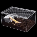 2.5 Gallon Magnetic Acrylic Large Enclosure Reptile Breeding Box Terrarium Cage. Fixed Price $32.96.