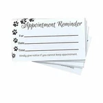 Paw Print Appointment Reminder Cards 100 Pack For Groomers Veterinarians Dog Cat. Fixed Price $15.95.