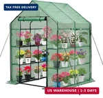 Purlyu Walk-in Greenhouse For Outdoors, Thickened Pe Cover & Heavy Duty Powder-c. Fixed Price $139.83.