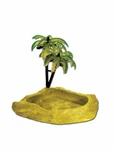T-rex Hermit Crab Accessory Food & Water Dish With Palm Tree Yellow. Fixed Price $10.99.