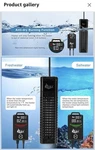 Aqqa Submersible Aquarium HEATER,100W/200W/300W/500W/800W/1000W/1200W Fish. Fixed Price $39.99.