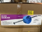 (qty 50) Carlon 1-GANG 4 Pvc New Work Electrical Ceiling Box & Hanger Bar. Fixed Price $129.00.