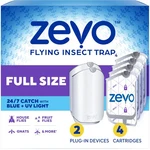 Zevo 2 Flying Insect Traps & 4 Refill Cartridges - Plug Indoor .... Fixed Price $73.73.