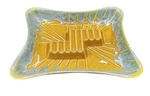 Vintage Ashtray Usa Pottery 3419 Yellow Teal Green Drip Glaze 50S. Fixed Price $25.00.