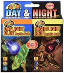 Zoo Med Day Night Reptile Combo Pack Red And Blue Heat Light Bulbs. Fixed Price $22.49.