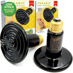 Ceramic Heat Emitter 100W 2-PACK Reptile Lamp Bulbs For Bearded Dragon. Fixed Price $19.99.