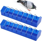 2 Pack Large Pigeon Feeder Thick Durable Slot Container Feeding Dish Blue. Fixed Price $24.10.