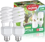 Reptile Light Bulb 23W Spiral Compact Florescent UVB5.0, White. Fixed Price $27.99.