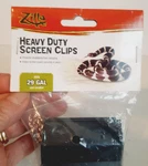 Pack Zilla Reptile Terrarium Heavy Duty Screen Clips Fits 29 Gallon & Smaller. Fixed Price $9.95.