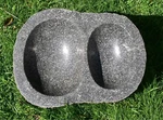 Granite Stone Bowl Bird Bath Pet Small Succulent Cactus Planter 18.5X14.25". Fixed Price $70.00.