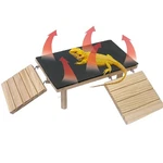 Gxsdj Bearded Dragon Basking Platform,wooden Reptile Cave Hideout With Heat Stor. Fixed Price $38.94.