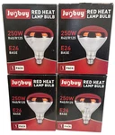 Lot Of 4 Jugbuy 250W Red Heat Lamp Bulb. Fixed Price $49.99.