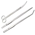 Aquarium Tweezer Set - Feita Long Stainless Steel Curved & Straight .... Fixed Price $16.69.