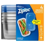 Ziploc One Press Seal Medium Rectangle Container - 4. Fixed Price $12.47.