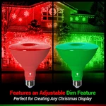 4 Pack Bluex Led PAR38 Flood Green Red Light Bulb - 18W (120WATT Equivalent) .... Fixed Price $30.95.