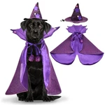 Vehomy Halloween Dog Costume Witch Cape Hat Set Pet Large, Purple. Fixed Price $29.57.