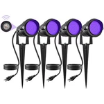 Doreio Halloween 120V Blacklight Spotlight 15W Outdoor Led 4 Pack,. Fixed Price $51.46.