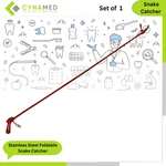 Cynamed Stainless Steel Foldable Snake Catcher Reptile Grabber Red/blue Coating. Fixed Price $34.99.