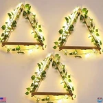Amyhill 3-PIECE Led Floating Plant Shelves Set With Artificial Ivy Wood Decor. Fixed Price $45.87.