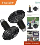 2 Pack Infrared Ceramic Heat Lamp 100W Black No Light Pet Reptile Aquarium. Fixed Price $21.97.