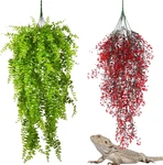 2 Pack Reptile Plants Terrarium Hanging Fake Vines With Suction Cup Artificia.... Fixed Price $10.91.