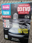 New Arcadia 100W D3 Evo Heat Light Uva Uvb Basking Lamp. Fixed Price $35.00.