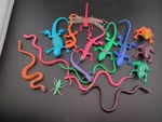 Lot Of (16) Frog Lizard Snake Amphibian Plastic Toys Green Purple Red Orange. Fixed Price $11.99.