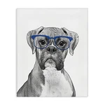 Stupell Industries Fun Boxer Dog Wearing Glasses Canvas Wall Art, Design By A.... Fixed Price $116.89.